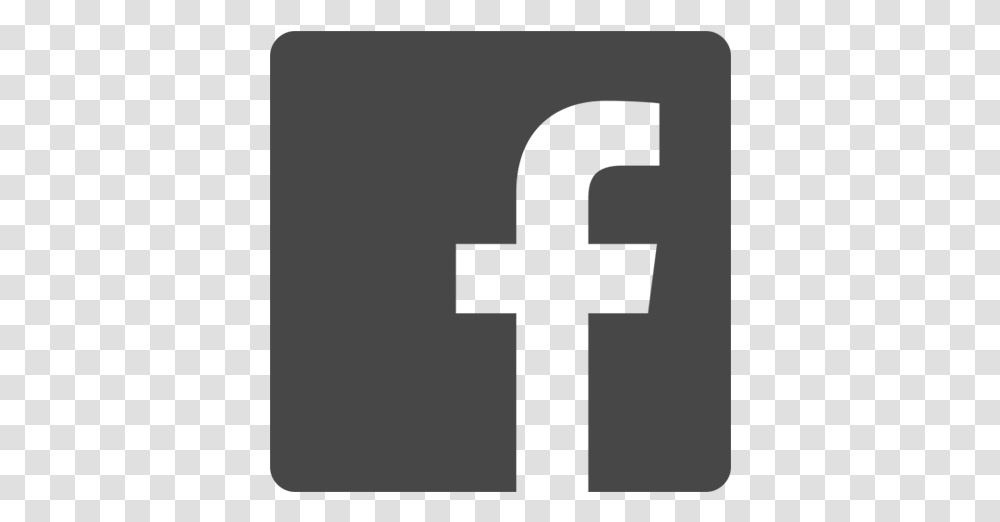 Facebook Logo Black, Cross, Number Transparent Png