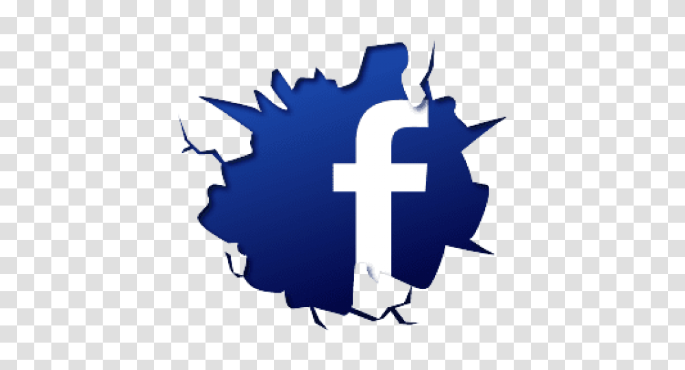 Facebook Logo Fb Crack Break Effect, Cross, Trademark, Machine Transparent Png