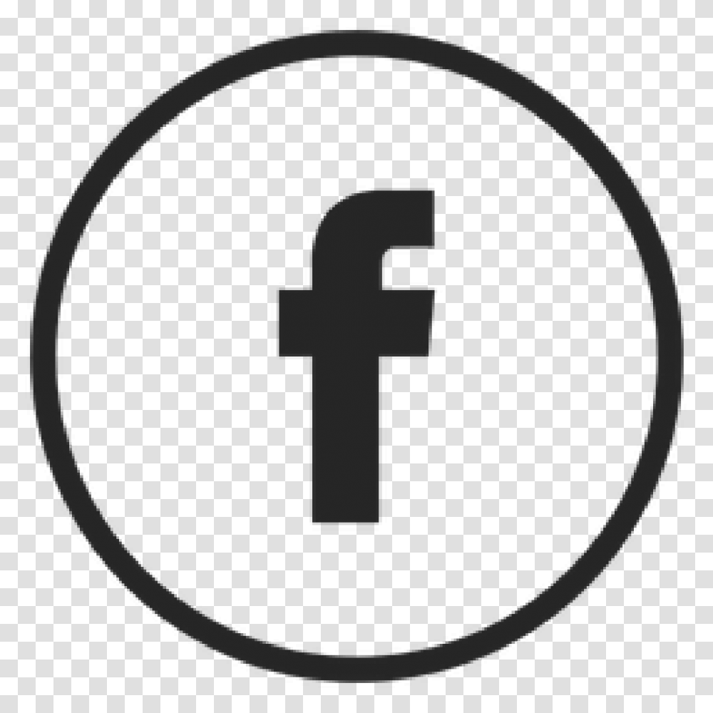 Facebook Logo Gray Outline, Trademark, Hand, Stencil Transparent Png