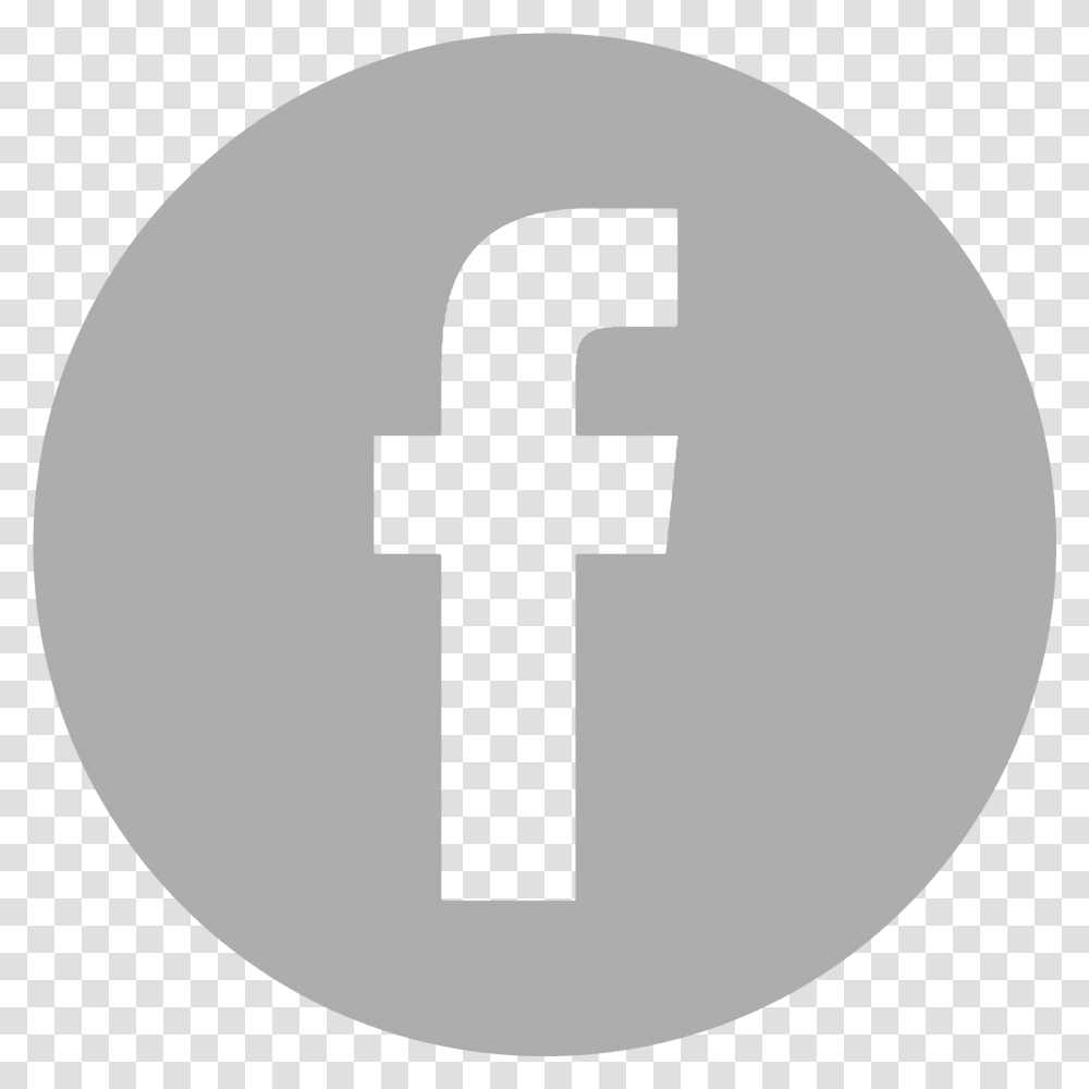 Facebook Logo Grey Round, Number, Trademark Transparent Png