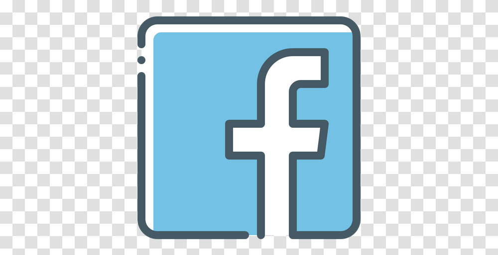Facebook Logo Icon Of Colored Outline Style Available In Fb Icono, Text, Word, Number, Symbol Transparent Png