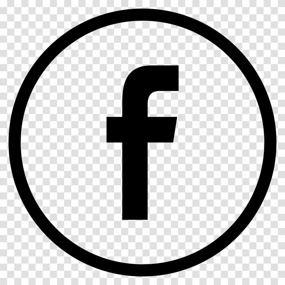 Facebook Logo In Circular Button Outlined Social Symbol, First Aid, Trademark, Word Transparent Png