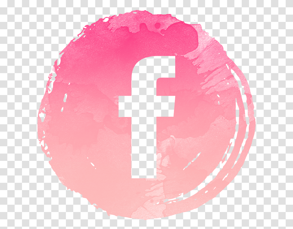 Facebook Logo Pink, Cross, Number Transparent Png