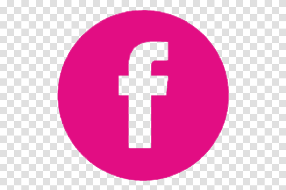 Facebook Logo Rosa Sticker By Zuzii Cruz Pink Facebook Icon, Symbol, Trademark, First Aid, Word Transparent Png