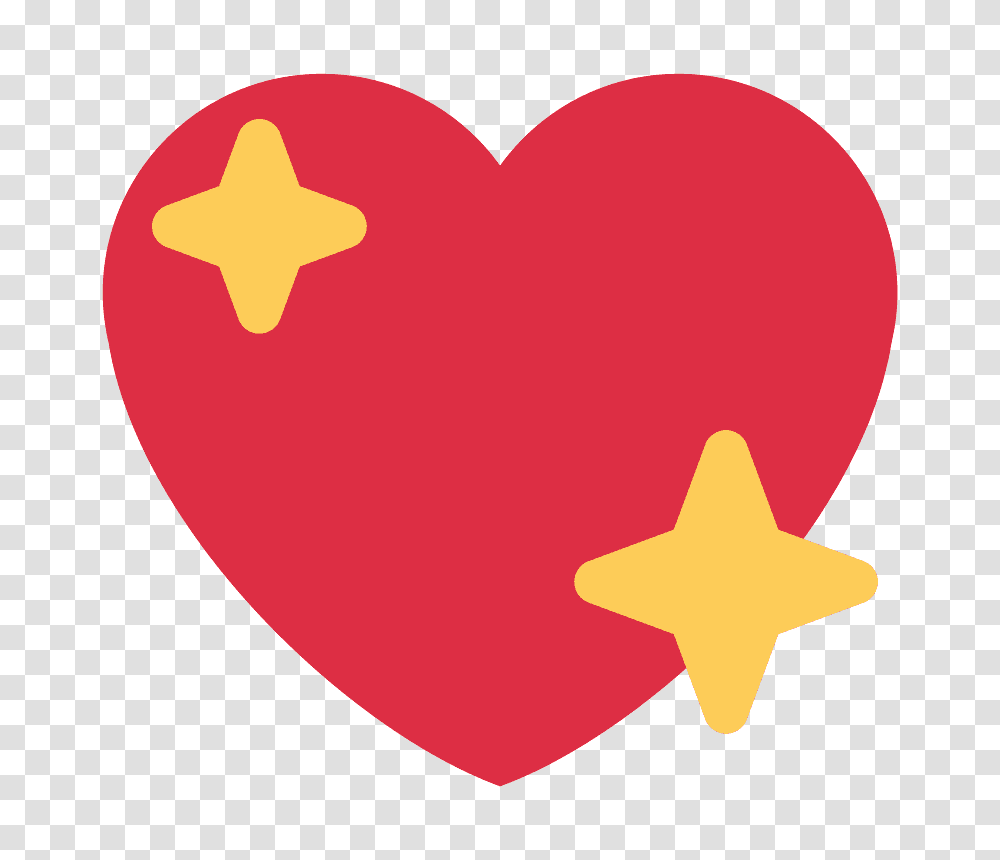 Facebook Love Icon Sparkling Heart Emoji, Star Symbol Transparent Png