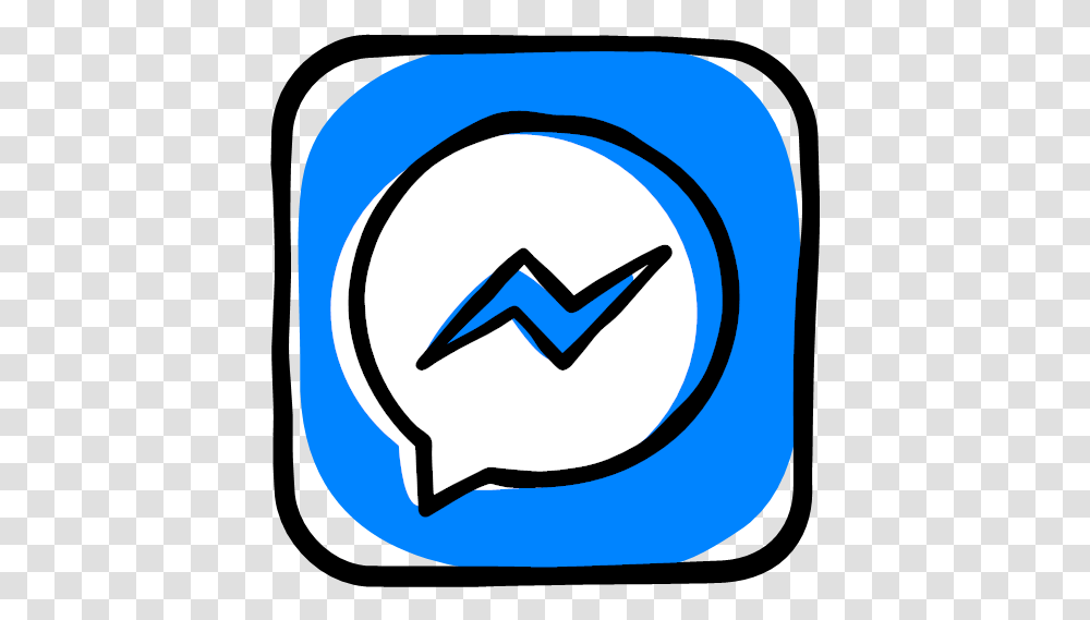 Facebook Media Message Messenger Social Texting Icon Images Of Logos, Recycling Symbol, Hand, Plectrum, Graphics Transparent Png