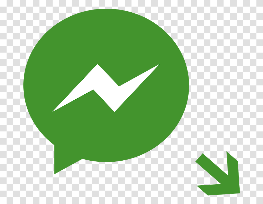 Facebook Messenger Icon Icon Facebook Messenger, Recycling Symbol, Logo, Trademark, Green Transparent Png
