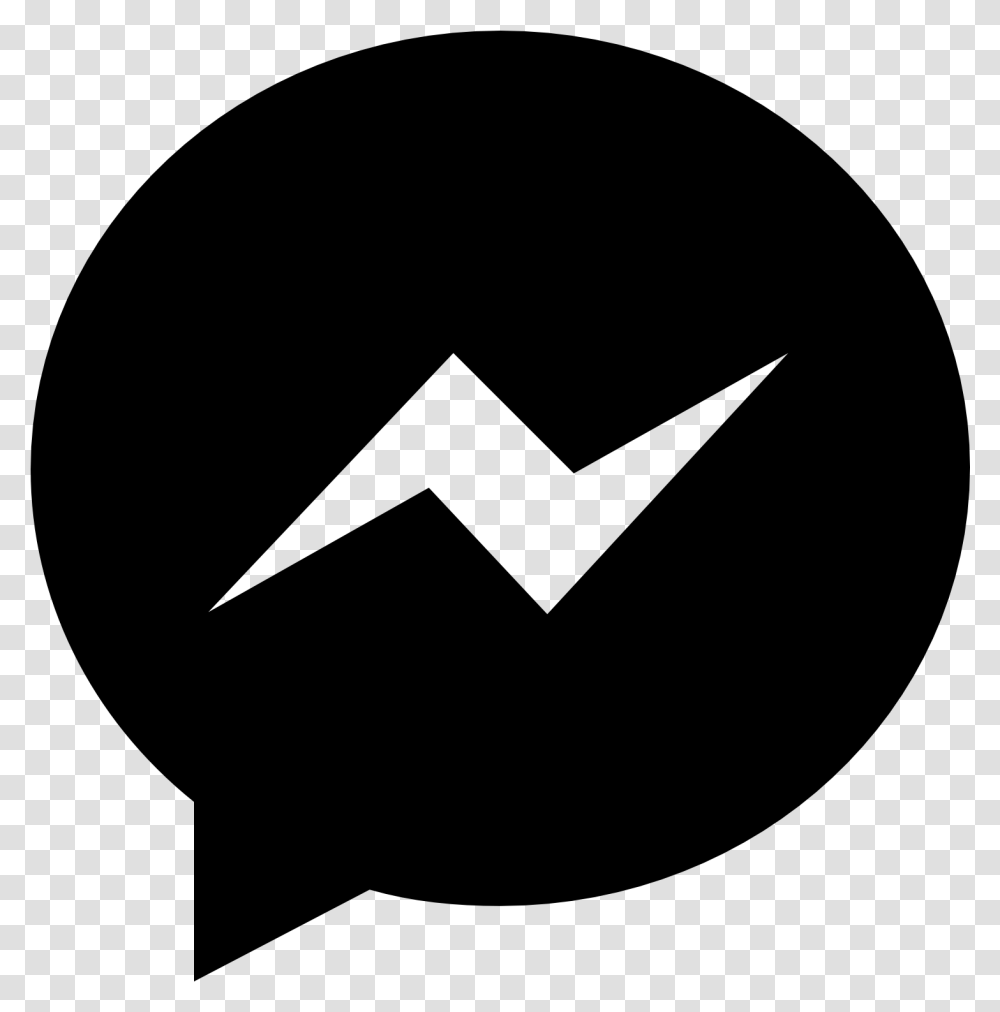 Facebook Messenger Logo Black, Gray, World Of Warcraft Transparent Png