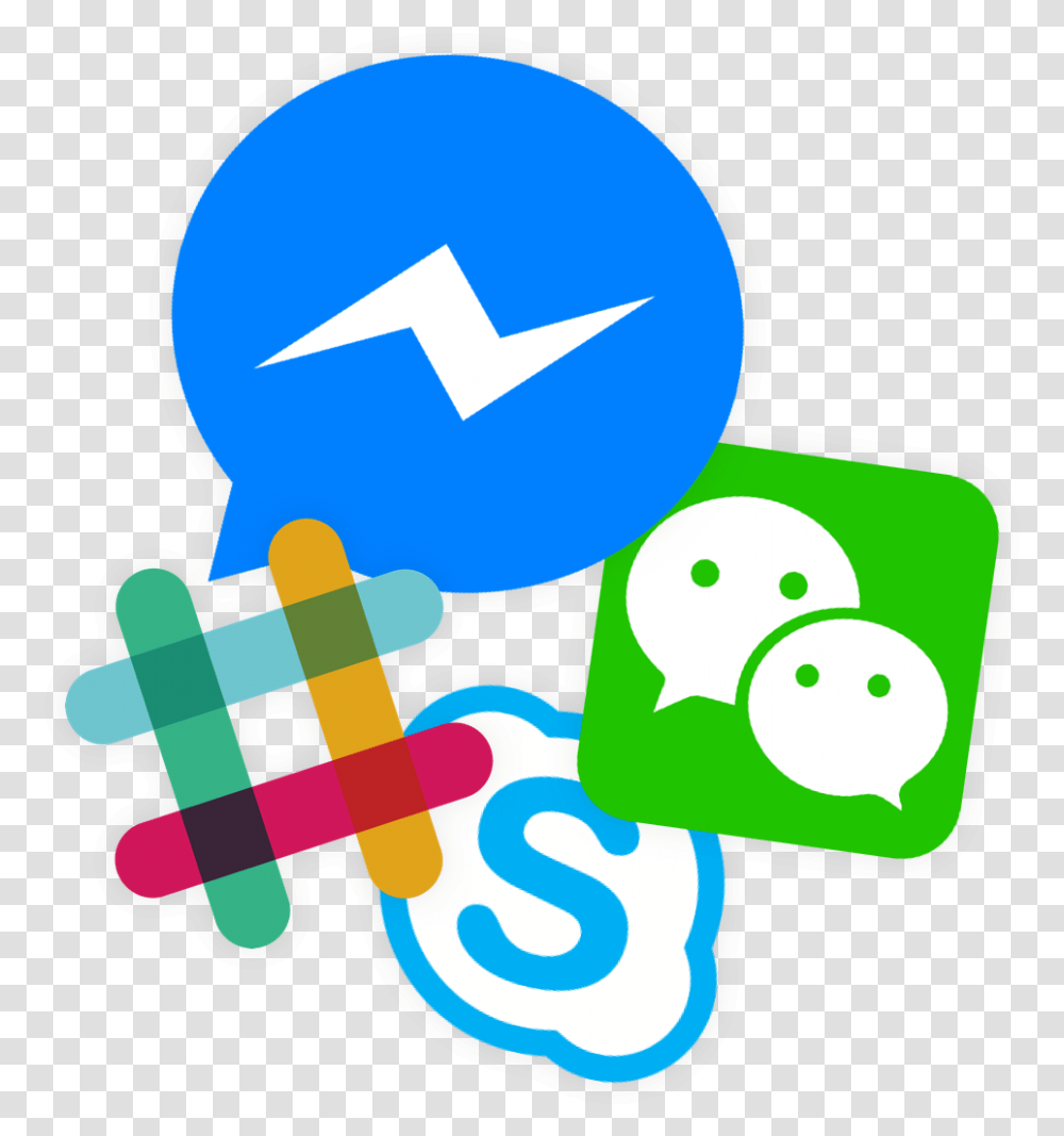 Facebook Messenger Slack Wechat Skype And Many More Slack, Rattle, Musical Instrument Transparent Png