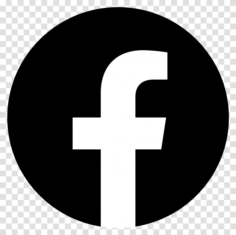 Facebook New Logo Black Colour Facebook Logo Icon 2019, Cross, Symbol, Trademark, Text Transparent Png