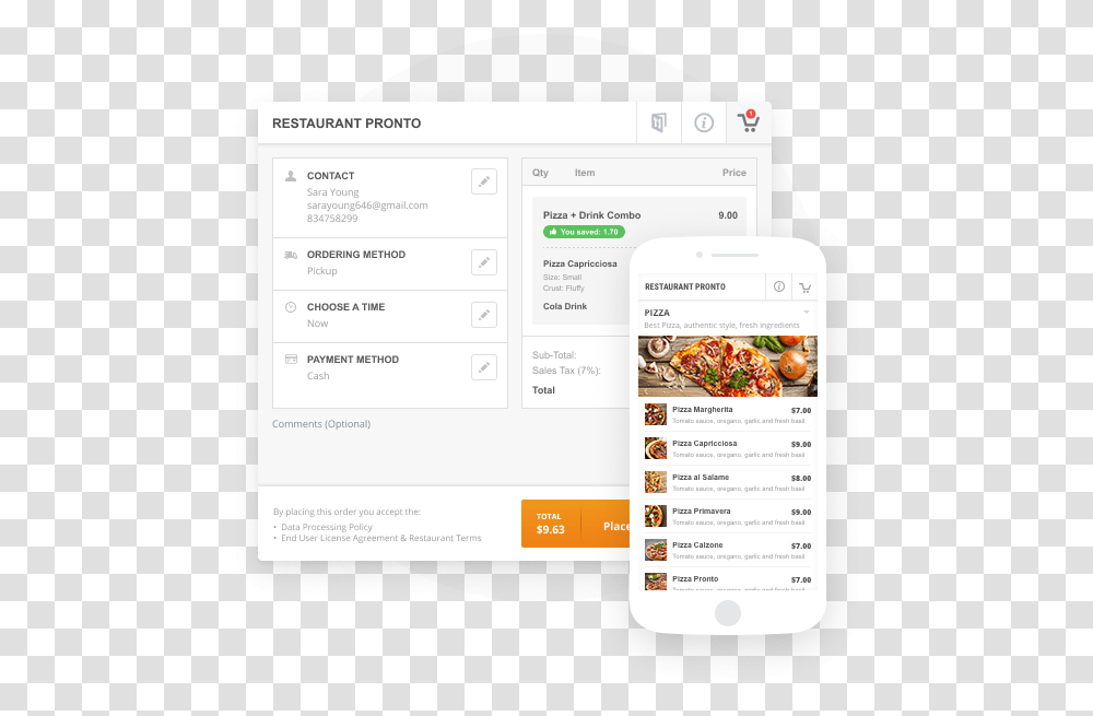 Facebook Ordering System For Restaurants Technology Applications, Text, File, Menu, Electronics Transparent Png