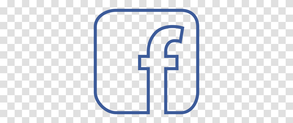 Facebook Outline Image, Cross, Alphabet Transparent Png