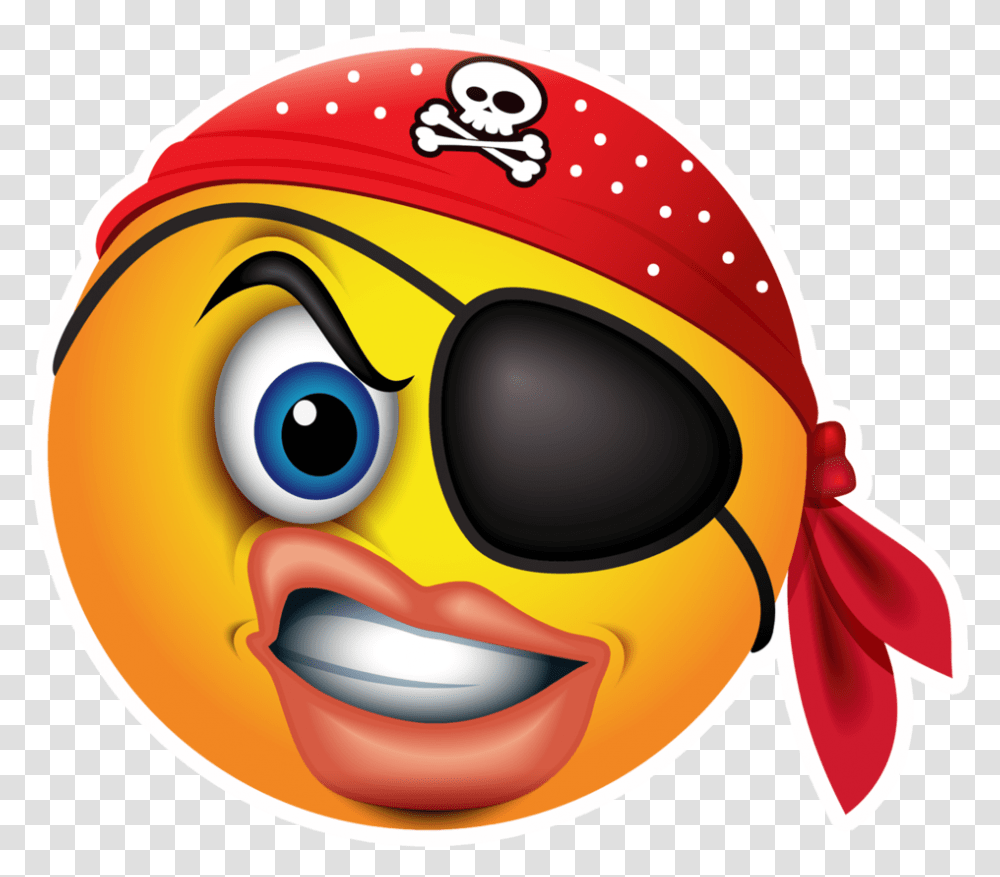 Facebook Pirate Emoji Image With No Pirate Emoji, Helmet, Clothing, Apparel, Pac Man Transparent Png