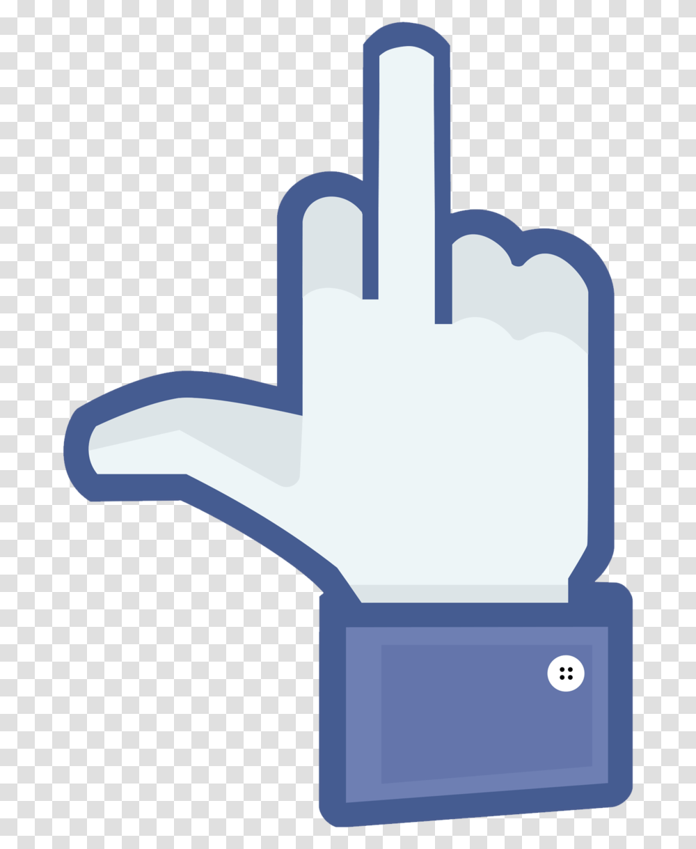 Facebook Piss Off Icon By Fearoftheblackwolf On Blue Facebook Middle Finger, Hammer, Tool, Machine, Cross Transparent Png