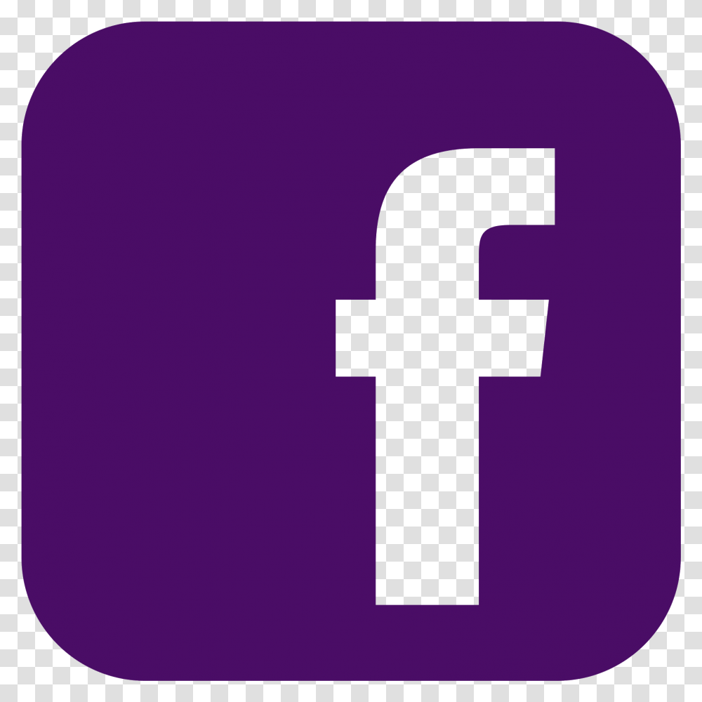 Facebook Purple Icon Facebook Logo Purple, Cross, Number Transparent Png