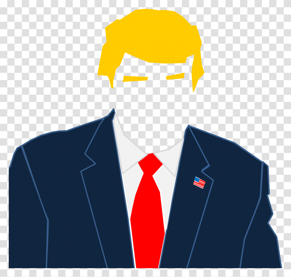 Faceless Donald Trump, Apparel, Tie, Accessories Transparent Png
