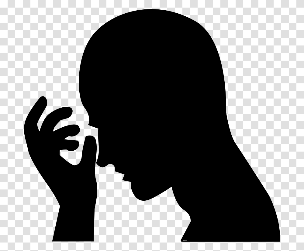 Facepalm Silhouette, Gray, World Of Warcraft Transparent Png