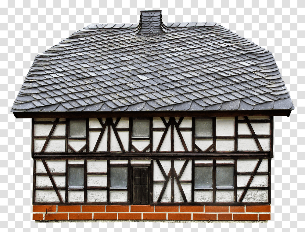 Fachwerkhaus Techo Pizarra Tejado De Pizarra Modelo Goslar, Roof, Nature, Outdoors, Countryside Transparent Png