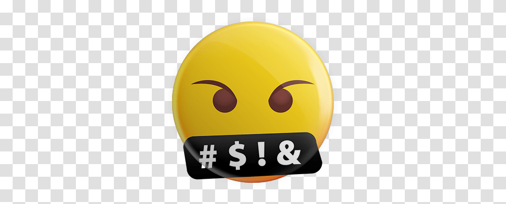 Facial Curse Mouth Emoji, Helmet, Apparel, Pac Man Transparent Png