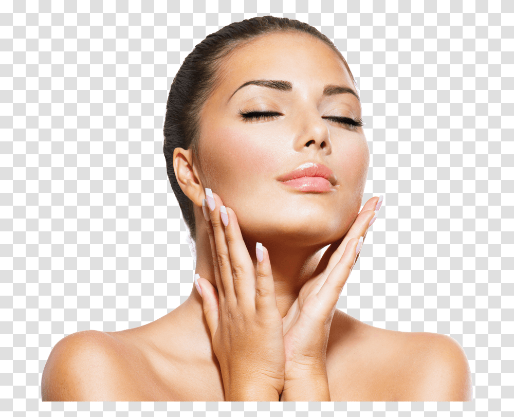Facial Exercise For Younger Healthier Skin Beautiful Woman Spa, Face, Person, Human, Neck Transparent Png