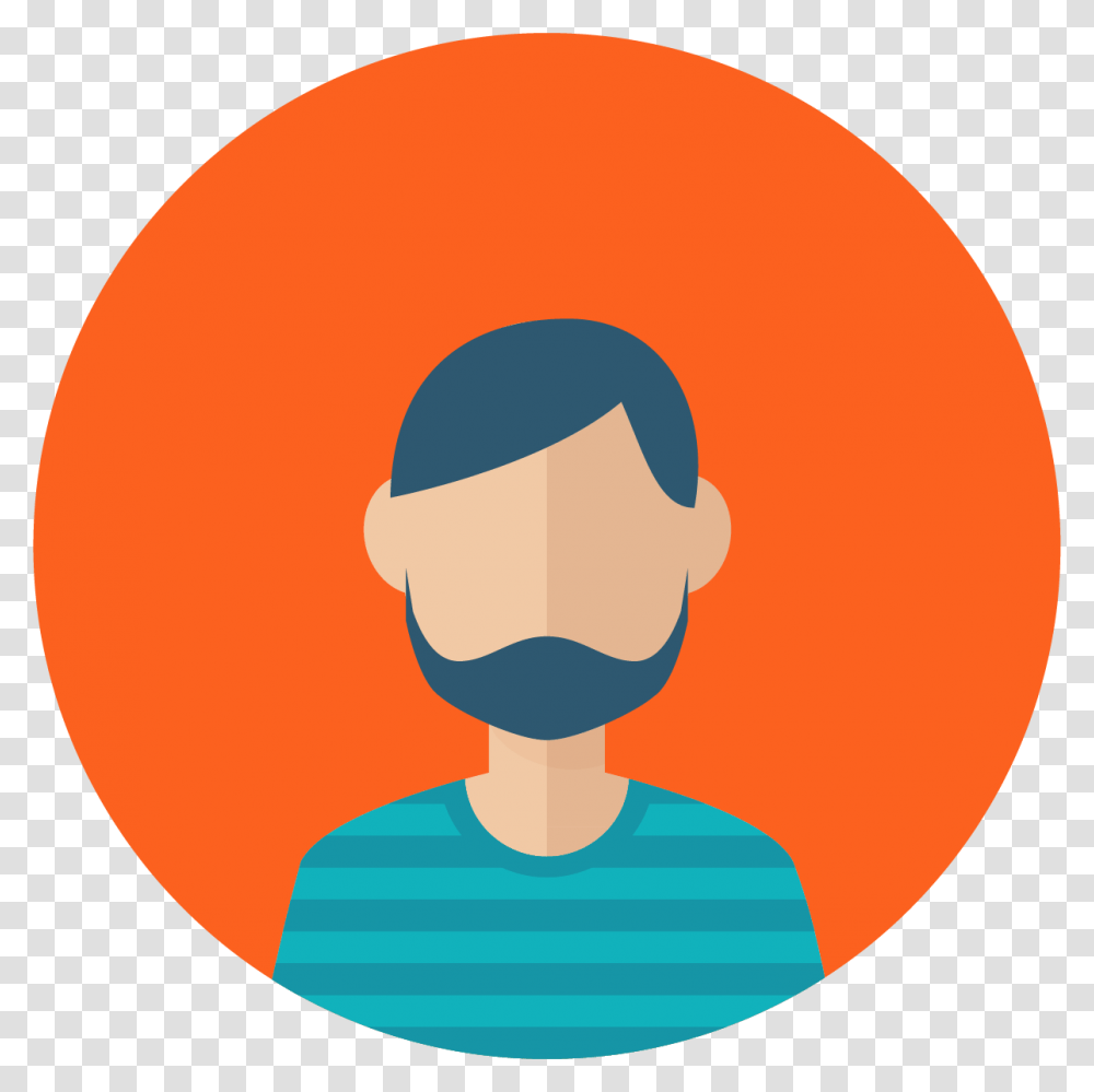 Facial Hair Profile Beard People User Man Business Person Icon Flat Design, Label, Text, Face, Head Transparent Png