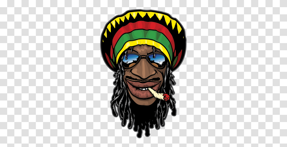 Factories Clipart Smoking Jamaica Reggae Festival Cd Smoking Rasta Man Cartoon, Person, Human, Face, Pirate Transparent Png