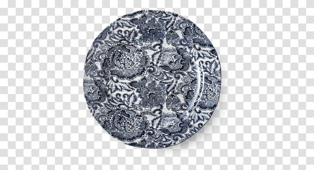 Faded Peony Dinner Plate Indigo Plate, Porcelain, Pottery, Doodle Transparent Png