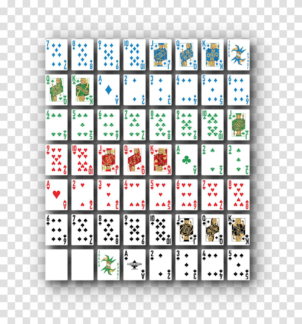 Faded Spade 4 Color Deck, Game, Word, Rug, Alphabet Transparent Png