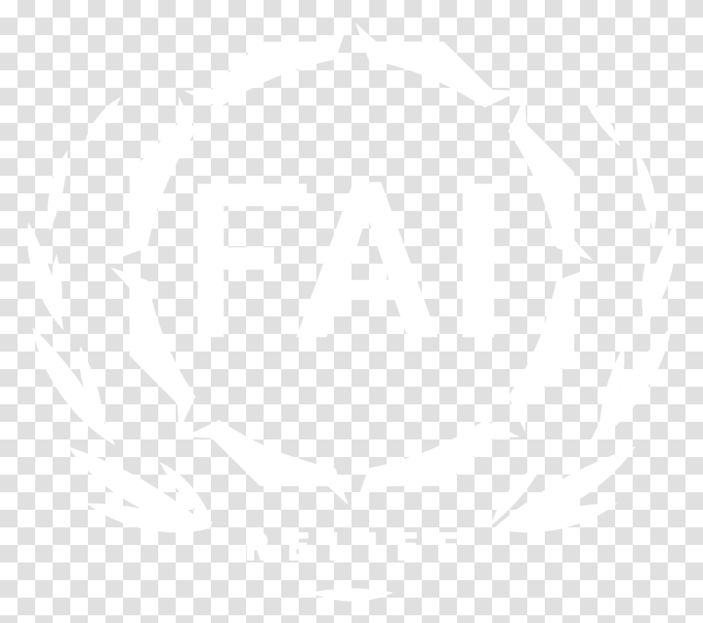Fai Relief White 32bit No Tm Johns Hopkins Logo White, Trademark, Stencil, Emblem Transparent Png