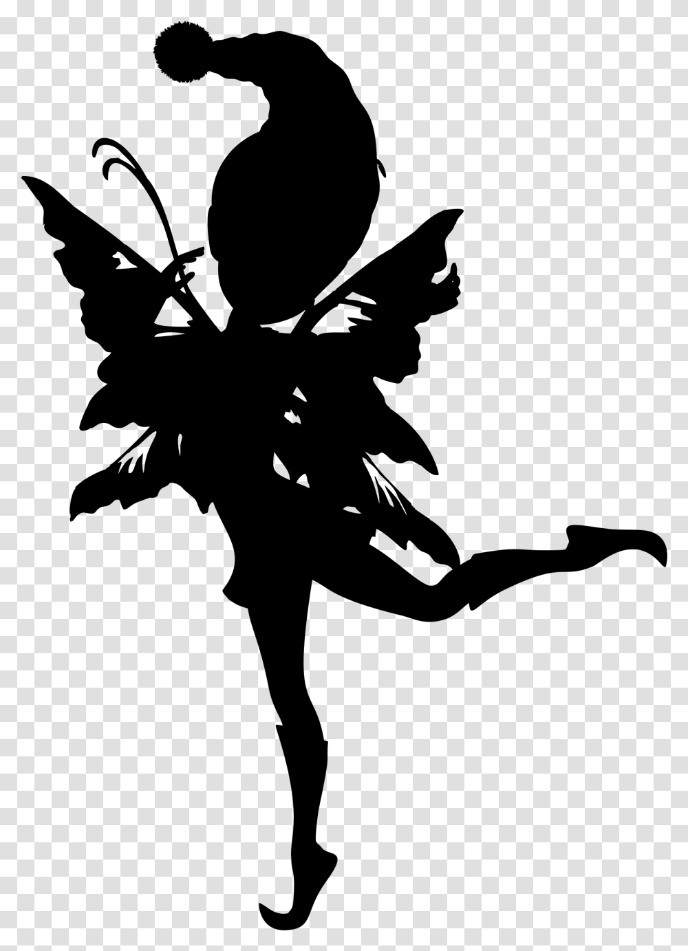Fairies Silhouette Download Black Fairy Clipart Silhouette, Gray, World Of Warcraft Transparent Png