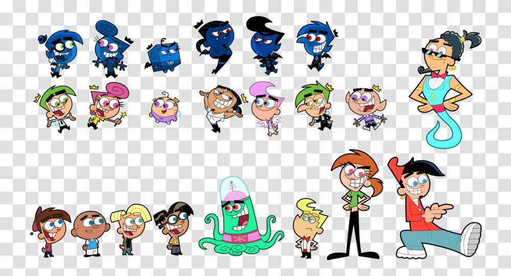 Fairly Odd Parents Characters The Fairly Oddparents Fairly Odd Parents People, Super Mario, Label Transparent Png