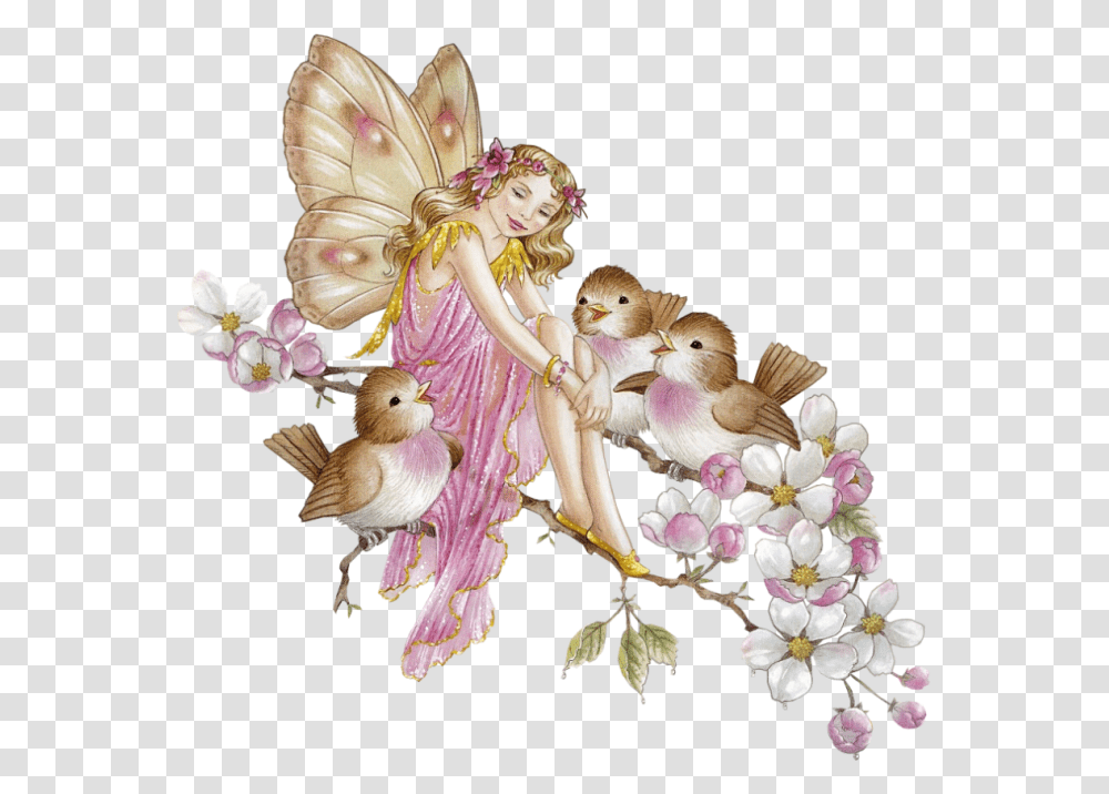 Fairy, Bird, Animal, Figurine Transparent Png