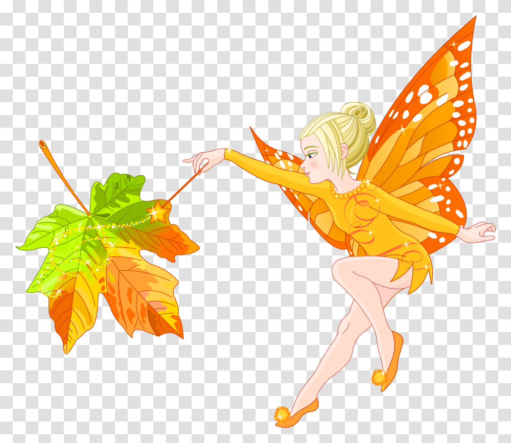 Fairy Clipart Image Autumn Fairy, Leaf, Plant, Person, Human Transparent Png