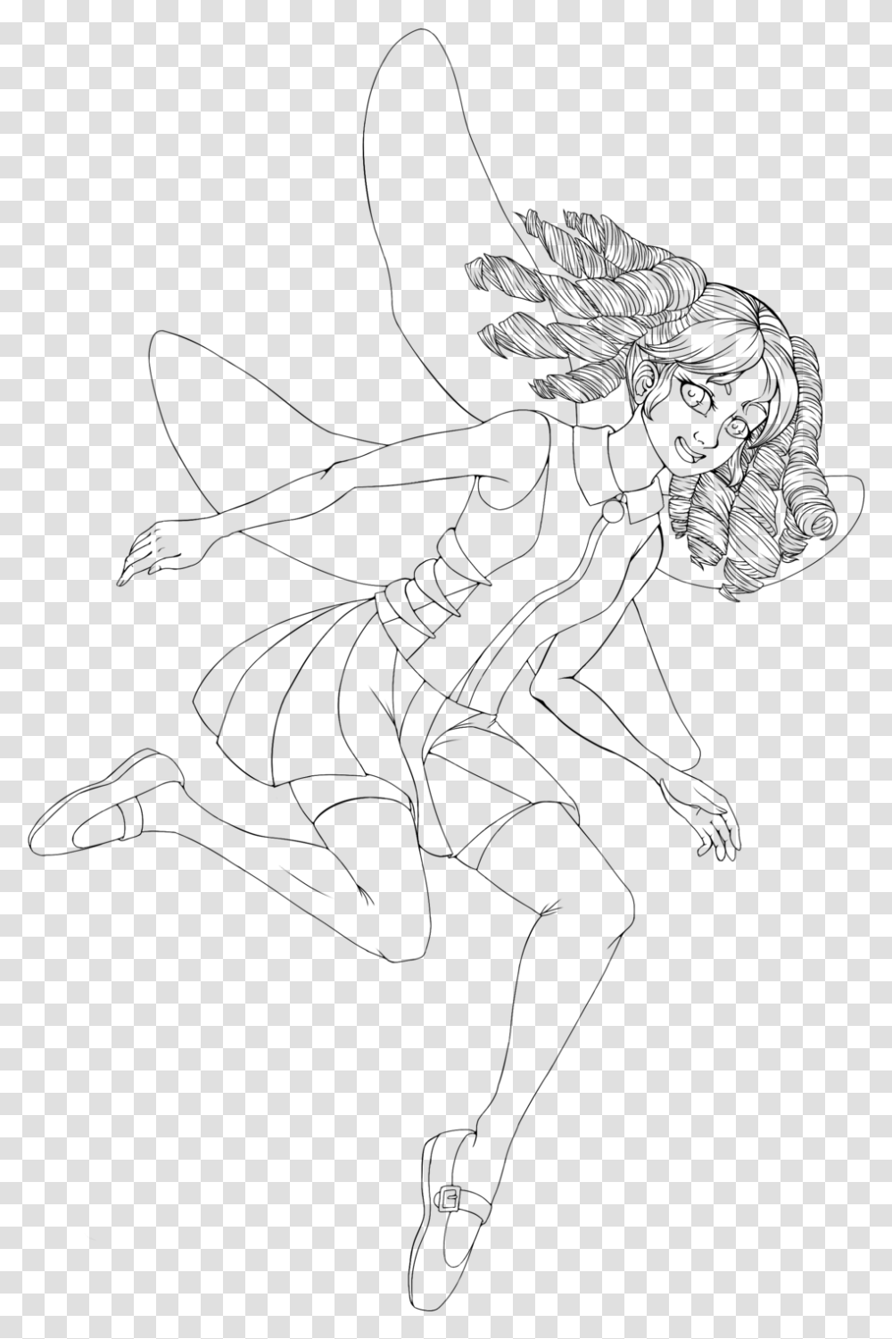 Fairy Drawing Line Art Sketch Line Art, Nature, Outdoors, Night, Astronomy Transparent Png
