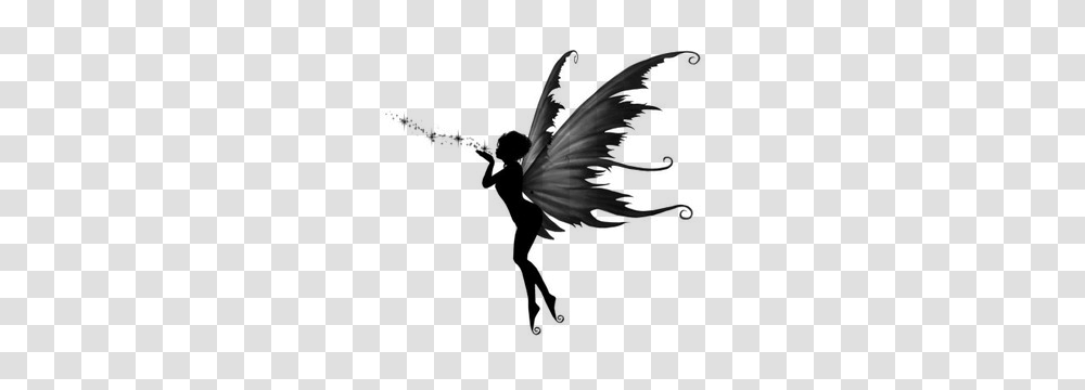 Fairy, Fantasy, Silhouette, Stencil Transparent Png