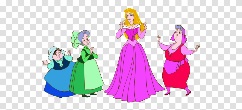 Fairy Godmothers Sleeping Beauty, Dress, Costume, Person Transparent Png