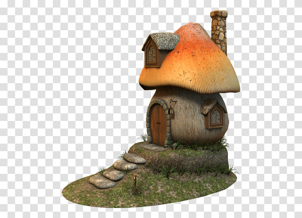 Fairy Mushroom House, Plant, Agaric, Fungus, Building Transparent Png