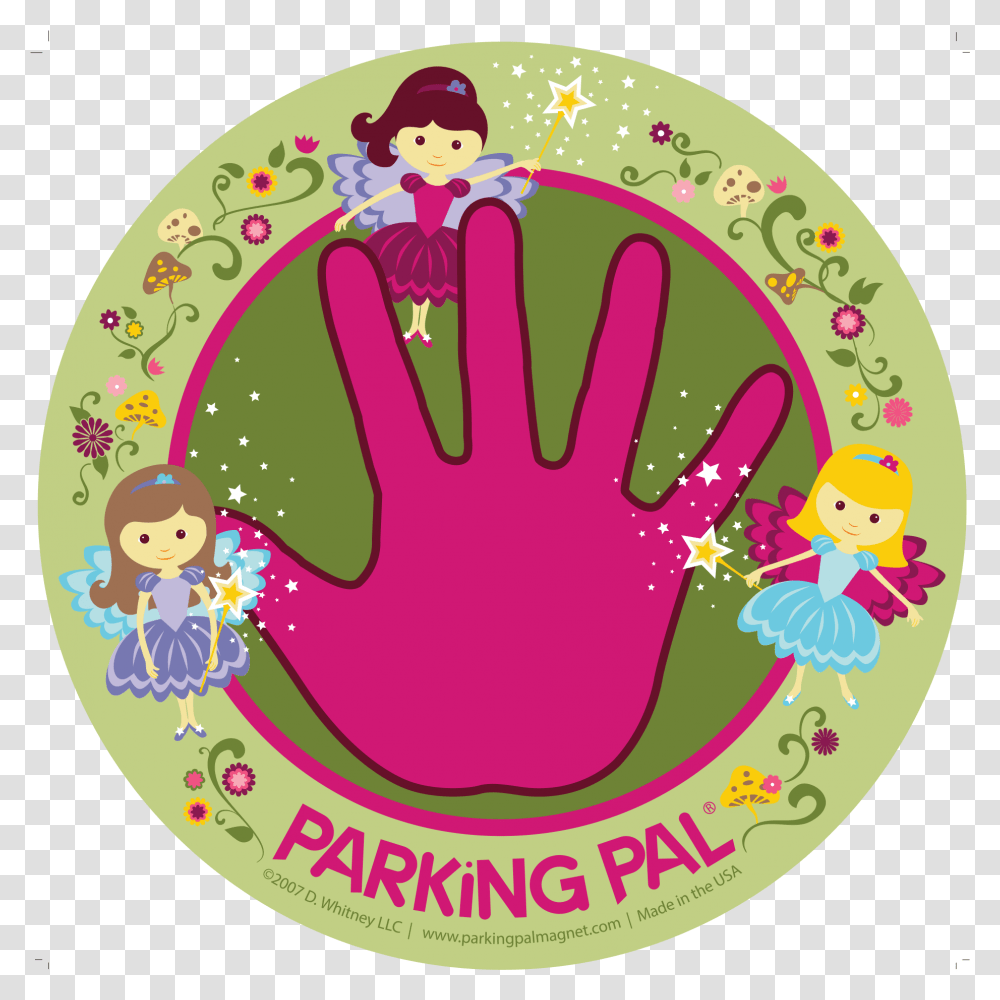 Fairy Pink Hand Print Removable Car Magnet Toddler Magnetic Handprint For Car, Purple, Label, Meal Transparent Png