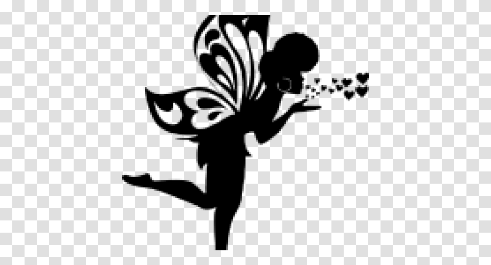 Fairy Silhouette Butterfly Vector, Gray, World Of Warcraft Transparent Png