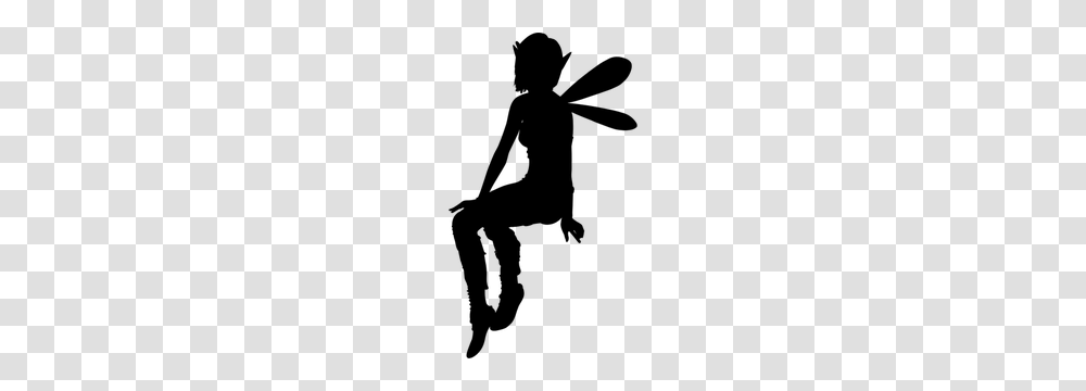 Fairy Silhouette Clip Art Free, Gray, World Of Warcraft Transparent Png