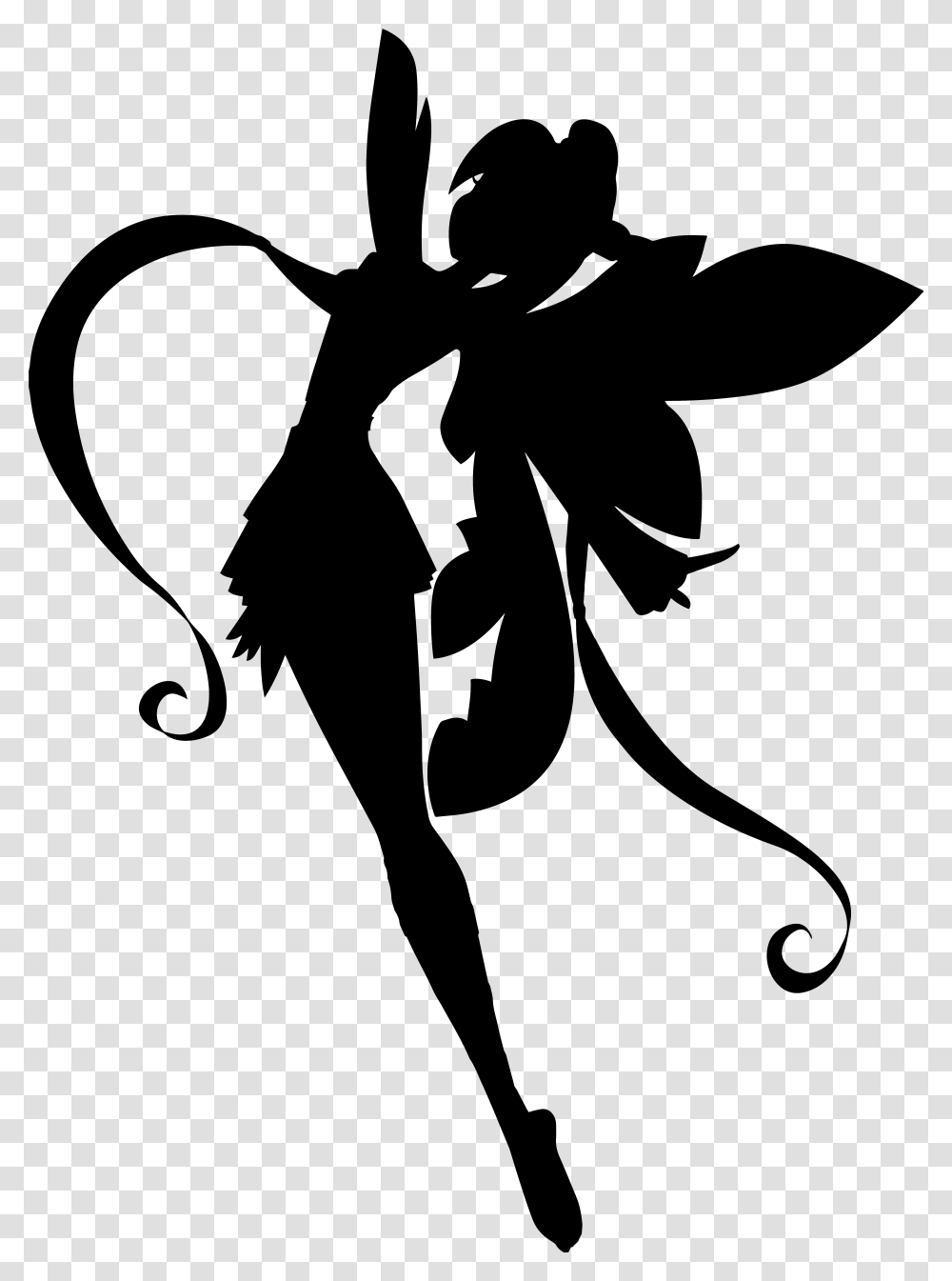 Fairy Silhouette Clip Art Image Silhouette Fairy Clipart, Gray, World Of Warcraft Transparent Png