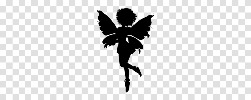 Fairy Silhouette Elf Goblin Drawing, Gray, World Of Warcraft Transparent Png