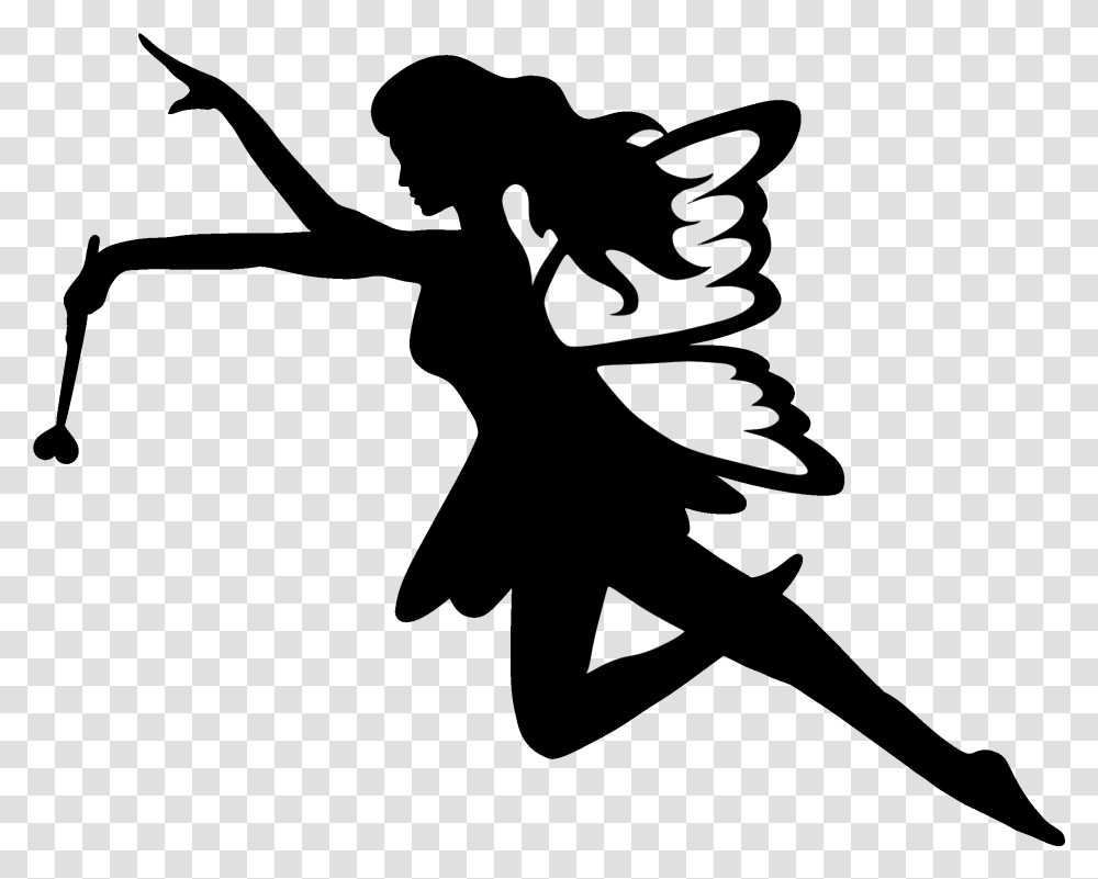 Fairy Silhouette, Gray, World Of Warcraft Transparent Png