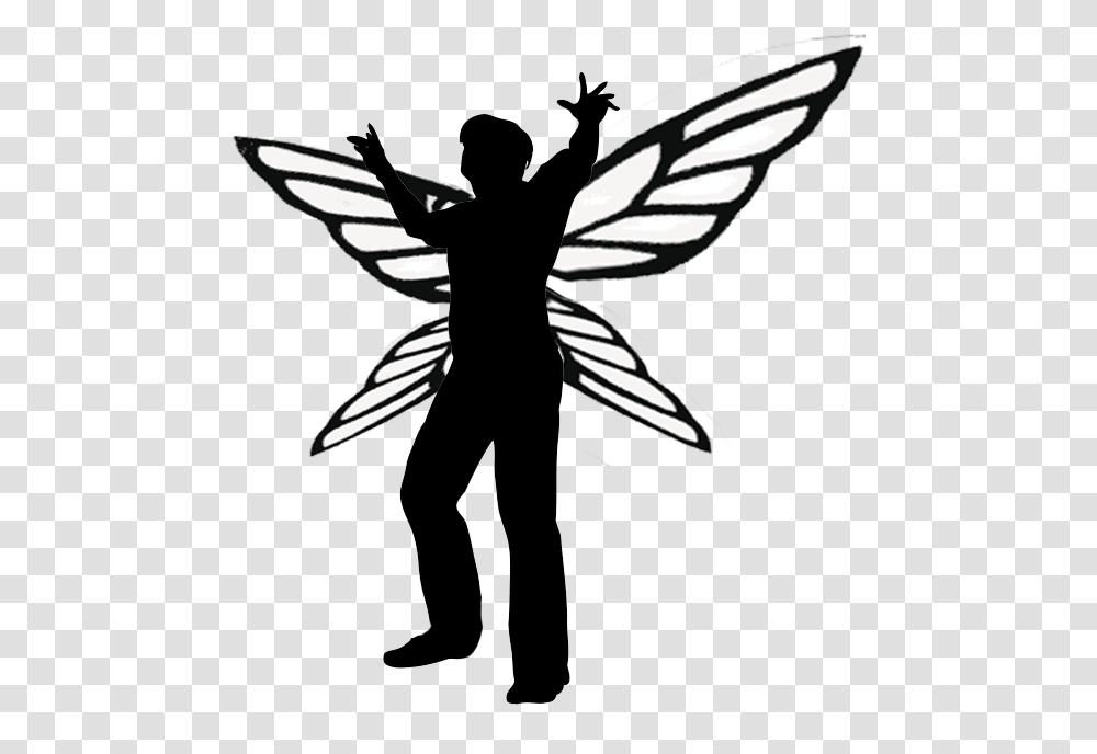 Fairy Silhouette, Person, Human, Stencil Transparent Png