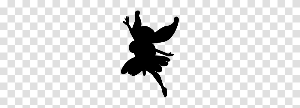 Fairy Silhouette Sticker, Stencil, Person, Human, Cupid Transparent Png