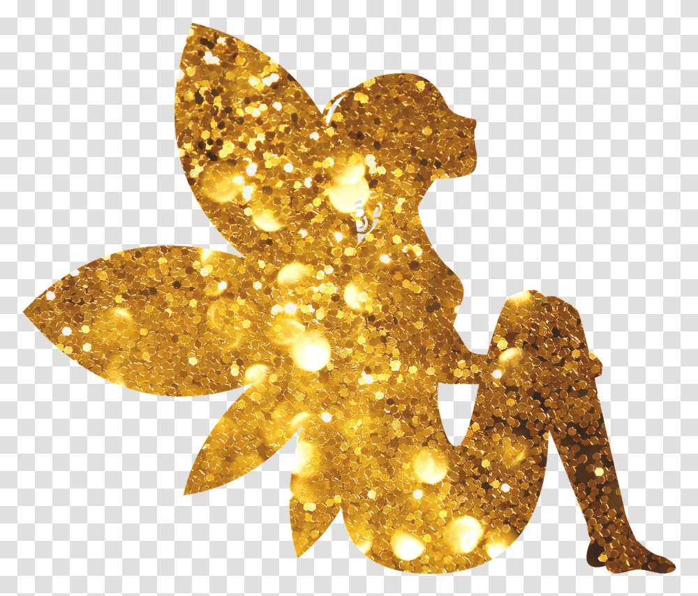 Fairy Sparkling Glitter Gold Fairies Magical Magic Gold Fairy, Chandelier, Lamp, Light Transparent Png