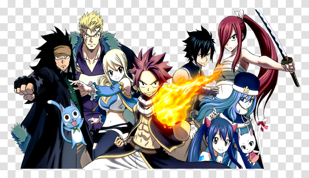 Fairy Tail Anime And Lucy Image Fairy Tail No Background, Manga, Comics, Book, Person Transparent Png
