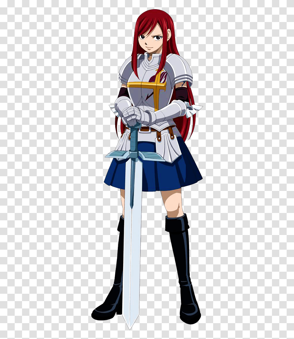 Fairy Tail Erza Full Body, Person, Costume, Dress Transparent Png