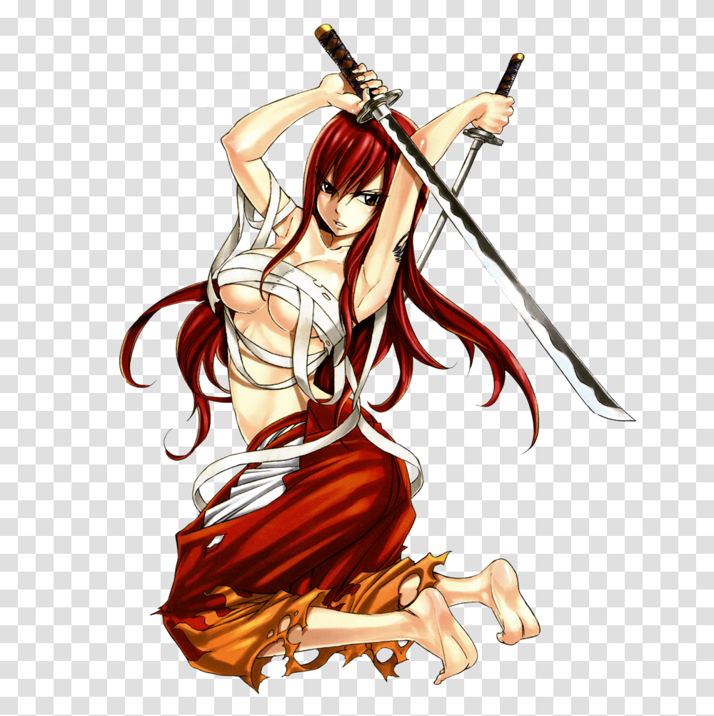 Fairy Tail Erza Scarlet By Bloomsama D6e5av3 Erza Fairy Tail, Person, Human, Samurai, Weapon Transparent Png