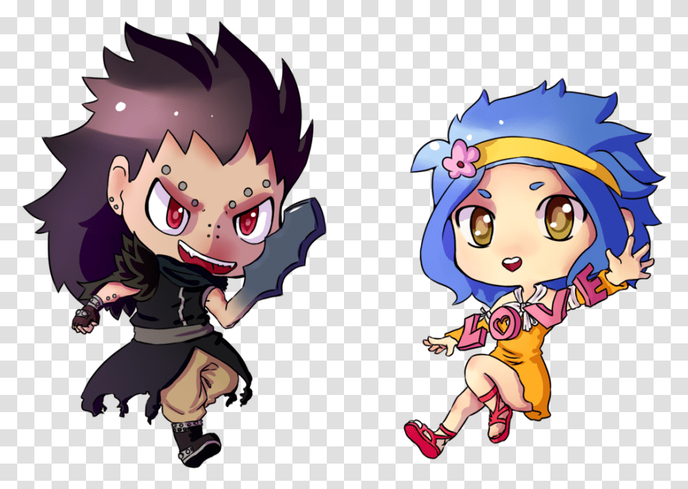 Fairy Tail Gajeel And Levy Chibi, Person, Human Transparent Png